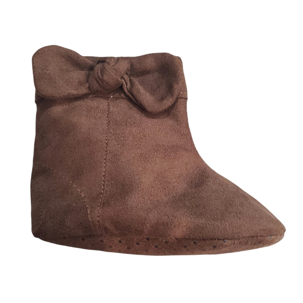 GAP Bow Suede Velcro Bootie Size 6 NWOT - Picture 3 of 9